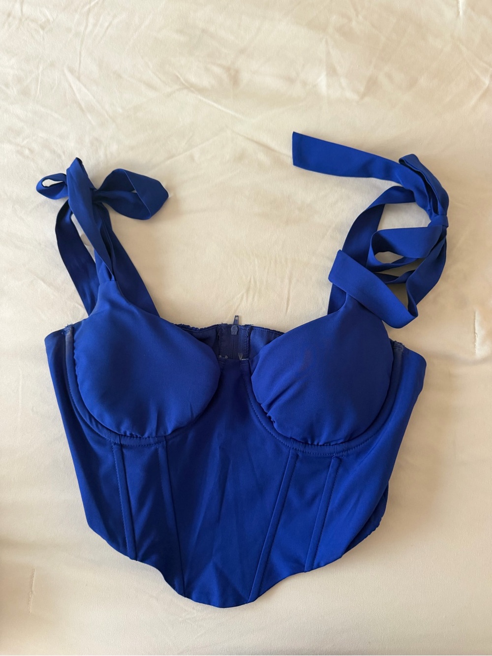 Blue Corset Top Tie